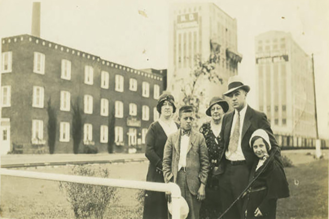 A family poses in front of the mill in 1932. Courtesy of State Historical Society of North Dakota A family poses in front of the mill in 1932. Courtesy of State Historical Society of North Dakota